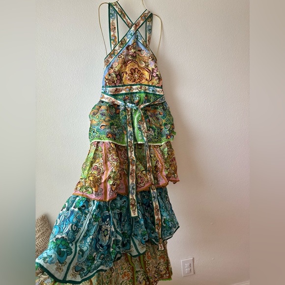 Alemais Dreamer Floral-Print Linen Halterneck Dress - Picture 11 of 17